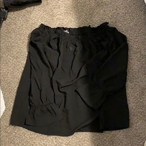 Black Bell Sleeve Off the Shoulder Top